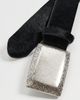 L'AGENCE L'AGENCE Solera Engraved Plaque Belt Black Calfhair - 5