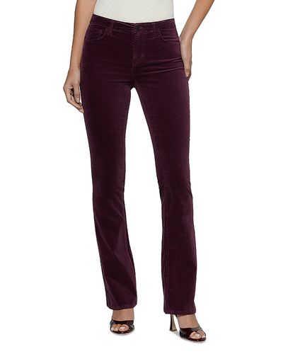 L'agence L'Agence Stevie Velvet High Rise Straight Jeans in Deep Sangria