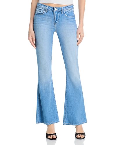 L'agence L'Agence Taney Low Rise Sneaker Flare Jeans in Pacific