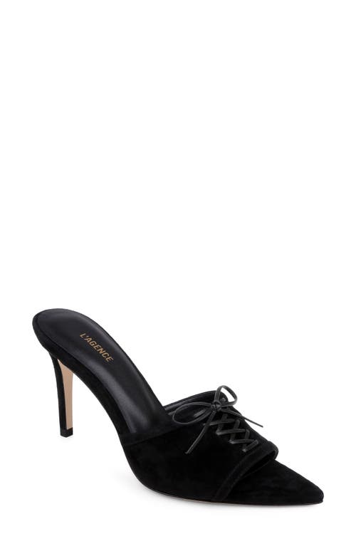 L'AGENCE L'AGENCE Thames II Lace Up Pointed Toe Leather Mule