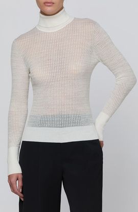 L'AGENCE L'AGENCE Umbra Cable Wool Turtleneck Top