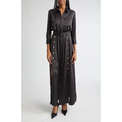 L'AGENCE L'AGENCE Uriah Button Belted Maxi Shirtdress