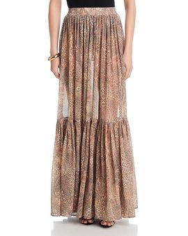 L'agence L'Agence Ursie Smocked Waist Maxi Skirt