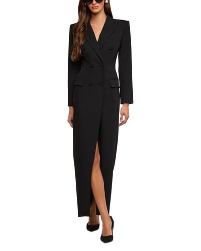 L'agence L'Agence Vale Double Breasted Maxi Tuxedo Dress