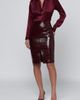 L'AGENCE L'AGENCE Violetta Croc Embossed Faux Leather Pencil Skirt - 2