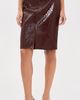 L'AGENCE L'AGENCE Violetta Faux Leather Pencil Skirt Dark Port Croc - 2