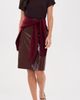 L'AGENCE L'AGENCE Violetta Faux Leather Pencil Skirt Dark Port Croc - 5