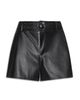 L'agence L'Agence Virelle Braided Waistband Faux Leather Shorts - 5