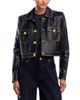L'agence L'Agence Winsome Leather Crop Studded Jacket - 1