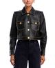 L'agence L'Agence Winsome Leather Crop Studded Jacket - 3