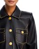 L'agence L'Agence Winsome Leather Crop Studded Jacket - 6