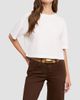 L'AGENCE L'AGENCE Women's Daria Cotton Crop T-Shirt - 4