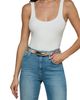 L'agence L'Agence Women's Marlowe Snake-Embossed Leather Belt - 2