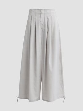 L'AGENCE L'AGENCE Women's Ysola Pleated Wool-Blend High-Rise Wide-Leg Pants