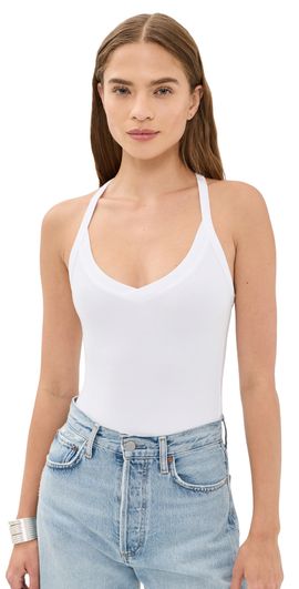 L'AGENCE L'AGENCE Wrenna Racerback Bodysuit White