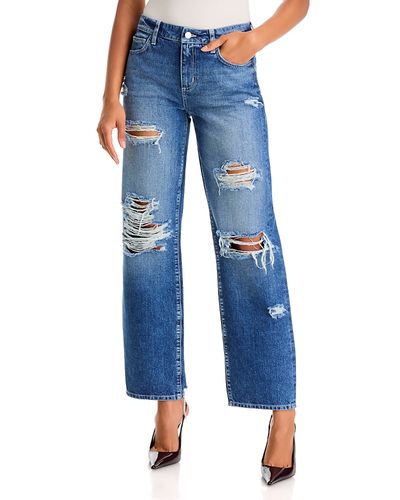 L'agence L'Agence Zelda Low Rise Slouchy Straight Leg Jeans in Atlantis Destruct