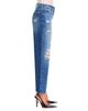 L'agence L'Agence Zelda Low Rise Slouchy Straight Leg Jeans in Atlantis Destruct - 4