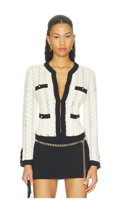 L'AGENCE L'AGENCE Zephyra Pointelle Cardigan