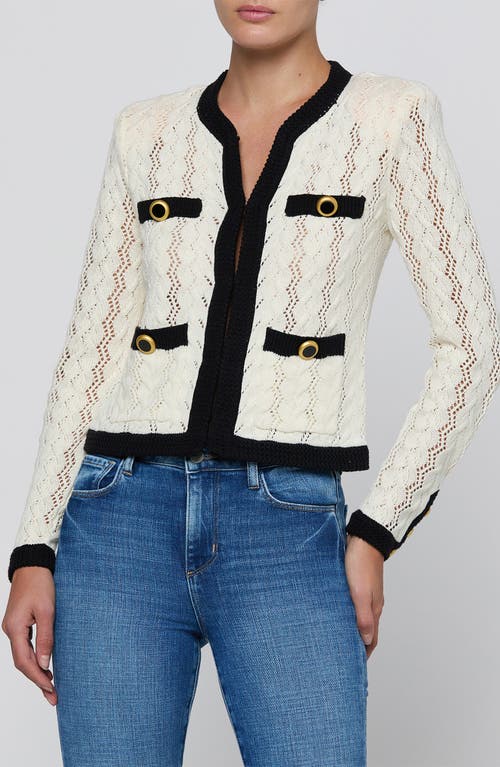 L'AGENCE L'AGENCE Zephyra Pointelle Open Front Cardigan