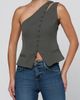 L'agence L'Agence Zinnia One Shoulder Vest - 1