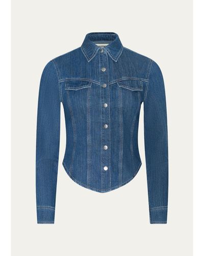 L'AGENCE Louis Fitted Denim Shirt