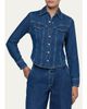 L'AGENCE Louis Fitted Denim Shirt - 4