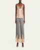 L'Agence Mirel Lace-Trim Satin Pants - 2