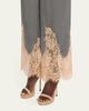 L'Agence Mirel Lace-Trim Satin Pants - 5