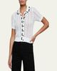 L'Agence Ninette Pointelle-Knit Cardigan - 4