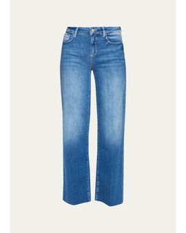 L'AGENCE Petite Scottie High-Rise Wide-Leg Jeans