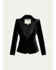 L'AGENCE Philippa Strong-Shoulder Tuxedo Blazer - 1