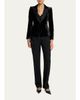 L'AGENCE Philippa Strong-Shoulder Tuxedo Blazer - 2