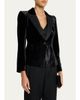 L'AGENCE Philippa Strong-Shoulder Tuxedo Blazer - 4