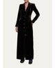 L'AGENCE Raini Velvet Shawl-Collar Maxi Coat - 2