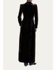 L'AGENCE Raini Velvet Shawl-Collar Maxi Coat - 3