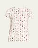 L'Agence Ressi Fitted Crewneck T-Shirt - 1
