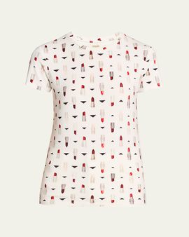 L'Agence Ressi Fitted Crewneck T-Shirt