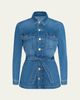 L'Agence Samaya Denim Safari Jacket - 1