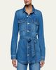 L'Agence Samaya Denim Safari Jacket - 4
