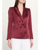 L'AGENCE Sena Silk Double-Breasted Blazer - 4