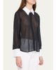 L'AGENCE Sona Polka-Dot Chiffon Blouse - 4