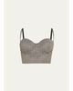 L'AGENCE Sonya Plaid Bustier Top - 1