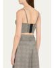 L'AGENCE Sonya Plaid Bustier Top - 3