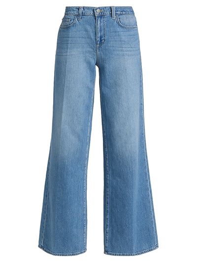 L'AGENCE Women's Alicent Sneaker High-Rise Wide-Leg Jeans