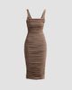 L'AGENCE Women's Anya Shirred Midi Dress - 1