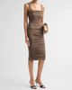L'AGENCE Women's Anya Shirred Midi Dress - 4