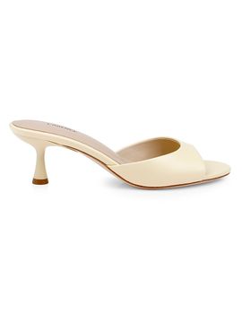 L'AGENCE Women's Arleen 60MM Leather Slip-On Sandals