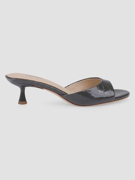 L'AGENCE Women's Arleen II 55MM Croc-Embossed Patent Leather Mules