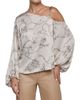 L'AGENCE Women's Asami Chain Printed One-Shoulder Blouse - 3