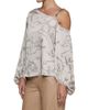 L'AGENCE Women's Asami Chain Printed One-Shoulder Blouse - 4